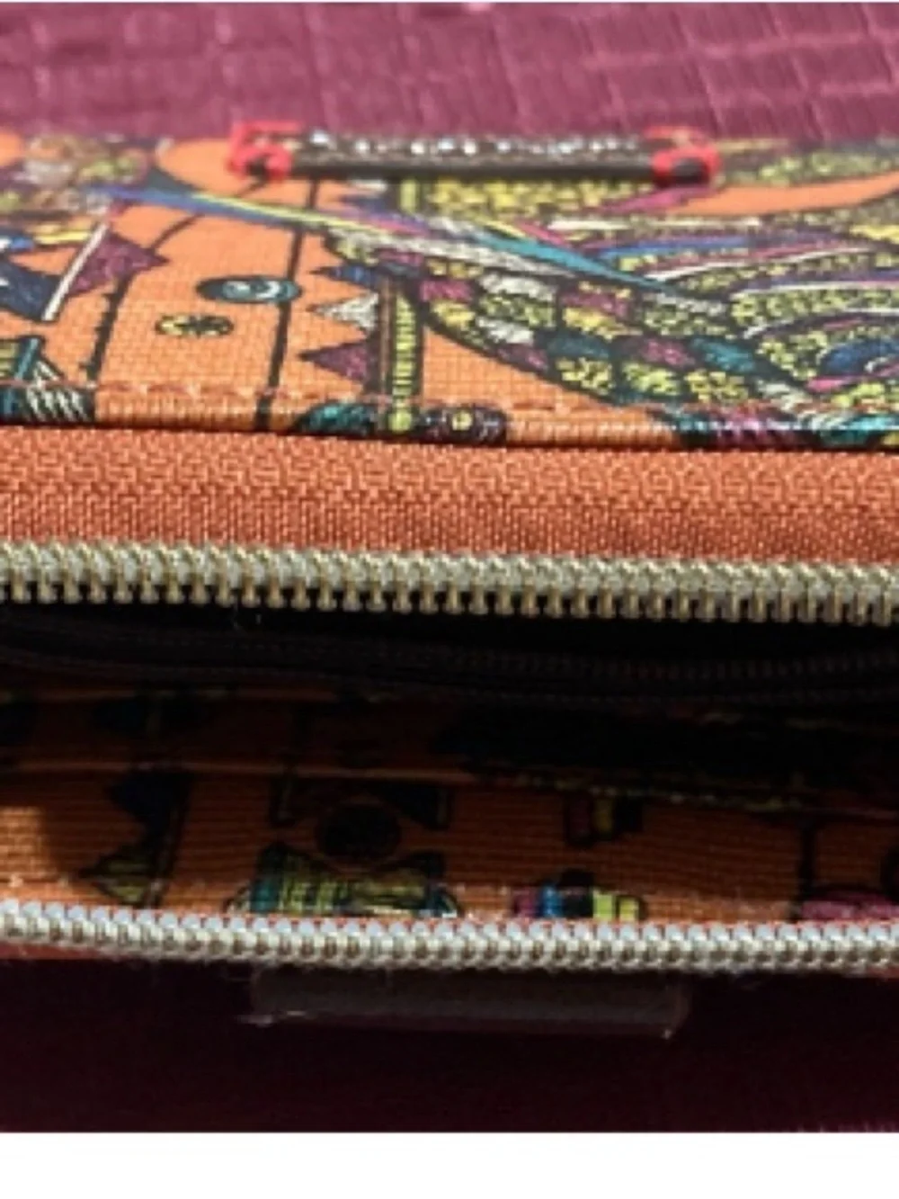 Sakroots Wallet Card Holder Colorful Owl Pattern